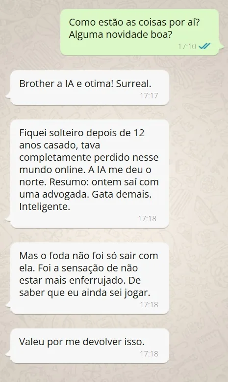 Depoimento real de usuário