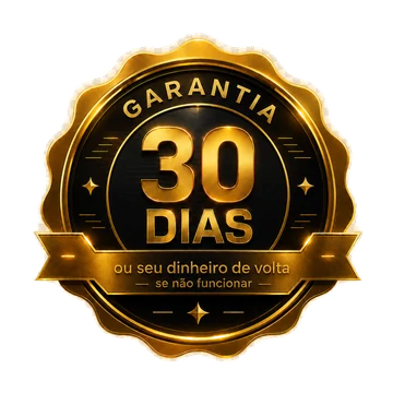 Garantia de 30 dias ou seu dinheiro de volta se não funcionar